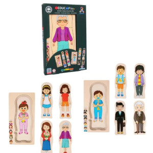 Educativo Educaplay Quebra-cabeça Ciclo Da Vida 20 Cm - Caixa Litografada