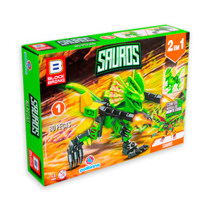 Blocos De Montar Dinossauros Sauros Blockbrinq