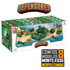 Blocos De Montar Play Blok Defensores 19 Cm - Display