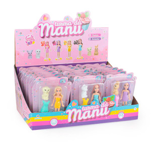 Faz De Conta Polibaby Boneca Turma Da Manu Com Pet 9 Cm - Display