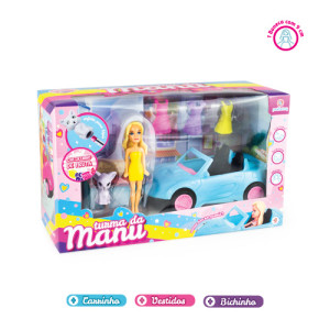 Faz De Conta Carrinho Turma Da Manu 13 Cm - Caixa Litografada