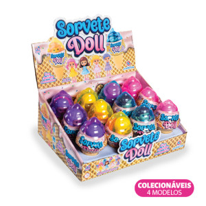 Faz De Conta Make Brinq Boneca Sorvete 7 Cm - Display