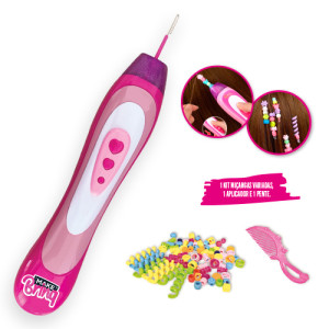 Beleza Make Brinq Kit De Cabelo Com Aplicador E Miçangas 35 Cm - Tipo De Embalagem: Caixa Litogra...