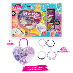 Beleza Make Brinq Maleta De Braceletes E Colares 31 Cm - Caixa Litografada