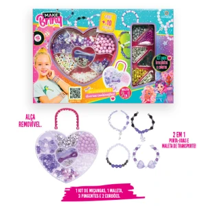 Beleza Make Brinq Maleta De Braceletes E Colares 31 Cm - Caixa Litografada