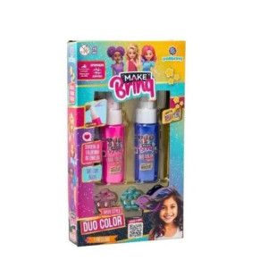 Beleza Make Brinq Kit Maquiagem Hair Style Duo Color 13 Cm - Caixa Litografada