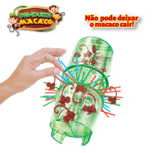 Jogo Game Brinq Pendura Macaco 18 Cm - Caixa Litografada