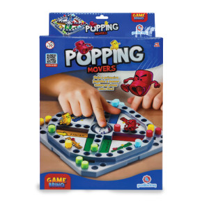 Jogo Game Brinq Pula-pinos Com Dado Pop-up 18 Cm - Caixa Litografada
