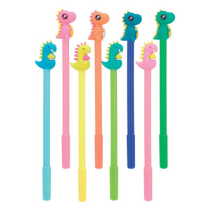 Papelaria School Brinq Caneta Click Dinossauro 3 Cm - Display