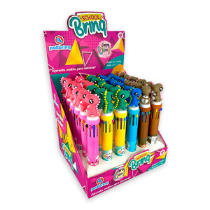 Papelaria School Brinq Caneta Click Dino 2 Cm - Display