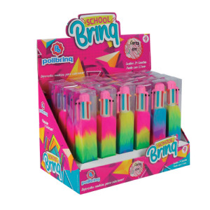 Papelaria School Brinq Caneta Multicolorida Topo Plush 3 Cm - Display