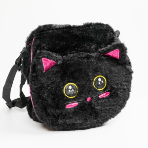 Papelaria Hug Me Up Bolsa Lateral Gatinho Preto 26 Cm - Tipo De Embalagem: Sem Embalagem