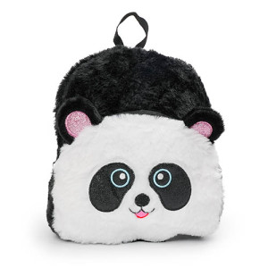 Papelaria School Brinq Mochila De Pelúcia Panda 23 Cm - Tipo De Embalagem: Sem Embalagem
