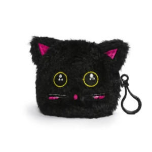 Papelaria School Brinq Porta-objetos De Pelúcia Gatinho Preto 10 Cm - Sem Embalagem