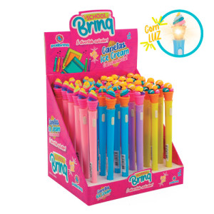 Caneta Com Luz Ice Cream Schoolbrinq
