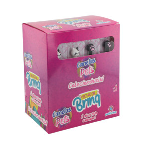 Papelaria School Brinq Caneta Click Pets Duo 9 Cm - Display