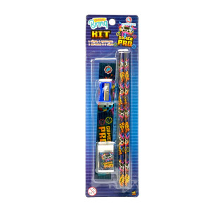 Papelaria School Brinq Kit Escolar Básico 7 Cm - Blister