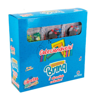 Papelaria School Brinq Caneta Click Animais Duo 9 Cm - Display