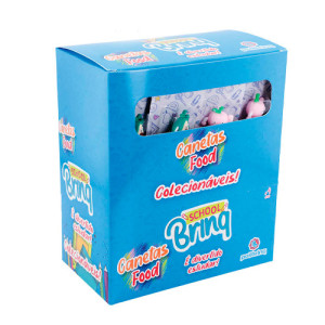 Papelaria School Brinq Caneta Click Food 6 Cm - Display