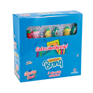 Papelaria School Brinq Caneta Multicolorida Food Duo 9 Cm - Display
