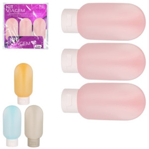 Frascos Para Viagem 3 Peças Coloridos-844184