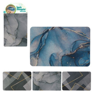 Tapete Absorvente Emborrachado Retangular Estampado 38 X 58 X 0,2 Cm-844244