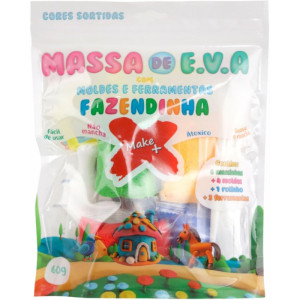 Massa De Eva 6 Cores Sor. Fazendinha 60g