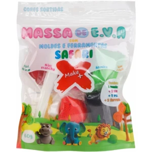 Massa De Eva 6 Cores Sor. Safari 60g