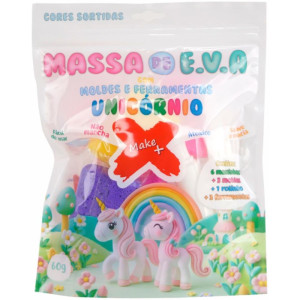 Massa De Eva 6 Cores Sor. Unicornio 60g