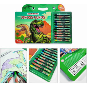 Maleta Para Pintura Colorindo Dinossauros