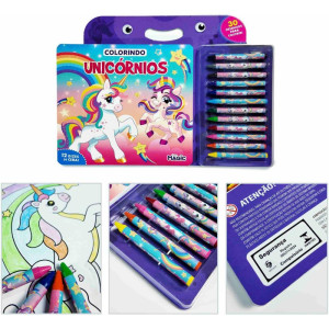 Maleta Para Pintura Colorindo Unicornios