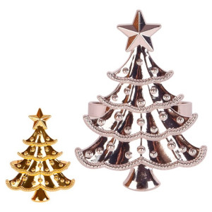 Anel Para Guardanapo Em Formato De árvore 6 X 4 Cm