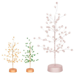 árvore Decorativa Com Bolinhas De Cristal 27 Cm