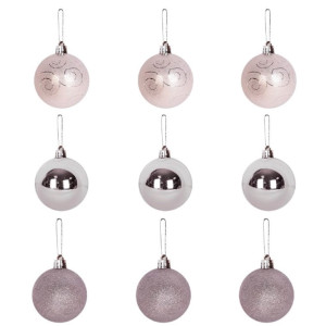 Bola Decorativa Berry 5 Cm Prata Pacote Com 9 Unidades