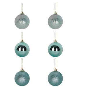 Bola Decorativa Berry 6 Cm Azul Oceano Pacote Com 6 Unidades-844566