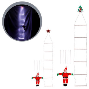 Pisca Escada Noel Com Leds Branco Frio 155x25cm Bivolt