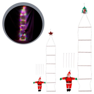 Pisca Escada Noel Com Leds Colorido 155x25cm Bivolt