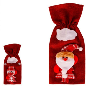 Saco Para Garrafa Noel 31x14cm-844897-491