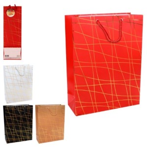 Sacola Natal Gold 30x40x10cm