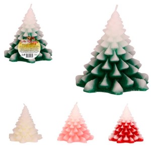 Vela 3d árvore 8cm