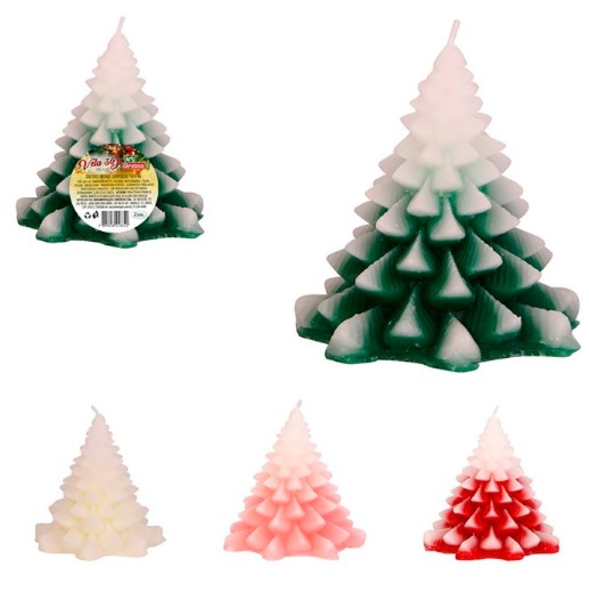 Vela 3d árvore 8cm