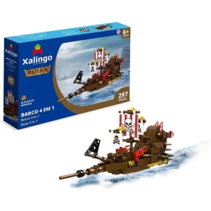 Brinquedo Para Montar Piratas Barco 4 Em 1 297pecas
