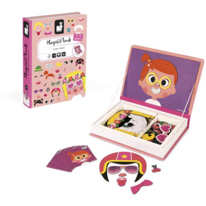 Livro Magnetico Infantil Crazy Faces Meninas 65 Pecas-123409-38423