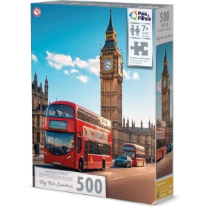 Quebra-cabeca Cartonado Big Bus Londres 500 Pecas
