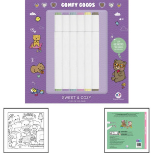 Livro De Colorir Sweet And Cozy C/6 Canetinhas-123265-24989