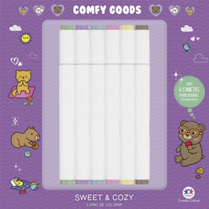 Livro De Colorir Sweet And Cozy C/6 Canetinhas