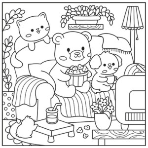 Livro De Colorir Sweet And Cozy C/6 Canetinhas-123265-69024