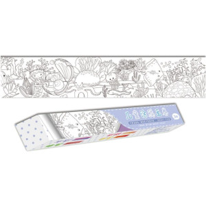 Livro Infantil Colorir Sereia 30cmx3m Rolo Adesivo