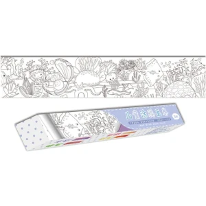 Livro Infantil Colorir Sereia 30cmx3m Rolo Adesivo