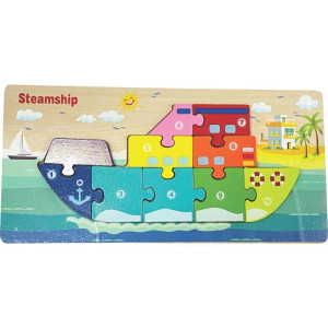 Quebra-cabeca Madeira Barco-123635-89883